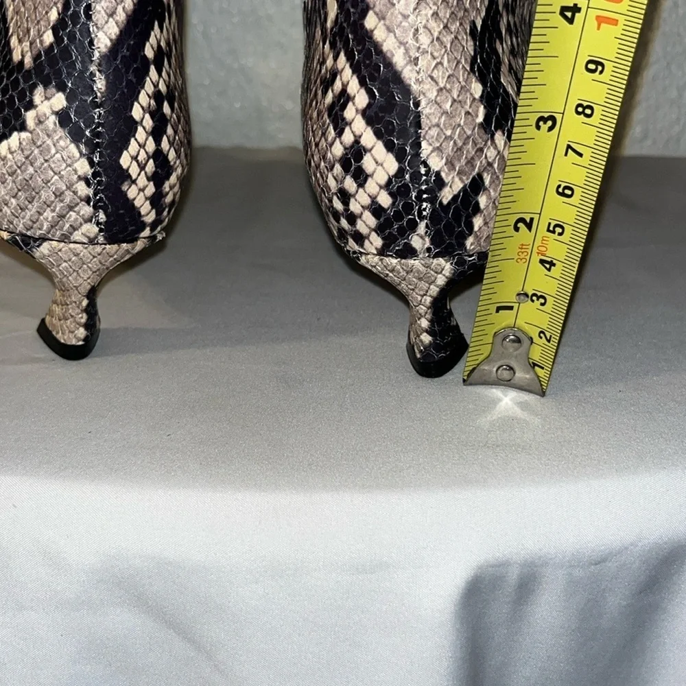 Gianni Bini Gray and Cream Over the Knee Boots